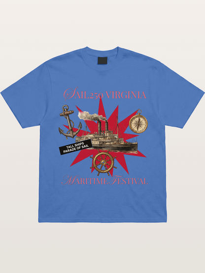 Red Star Tall Ship Festival Art Gildan T-shirt