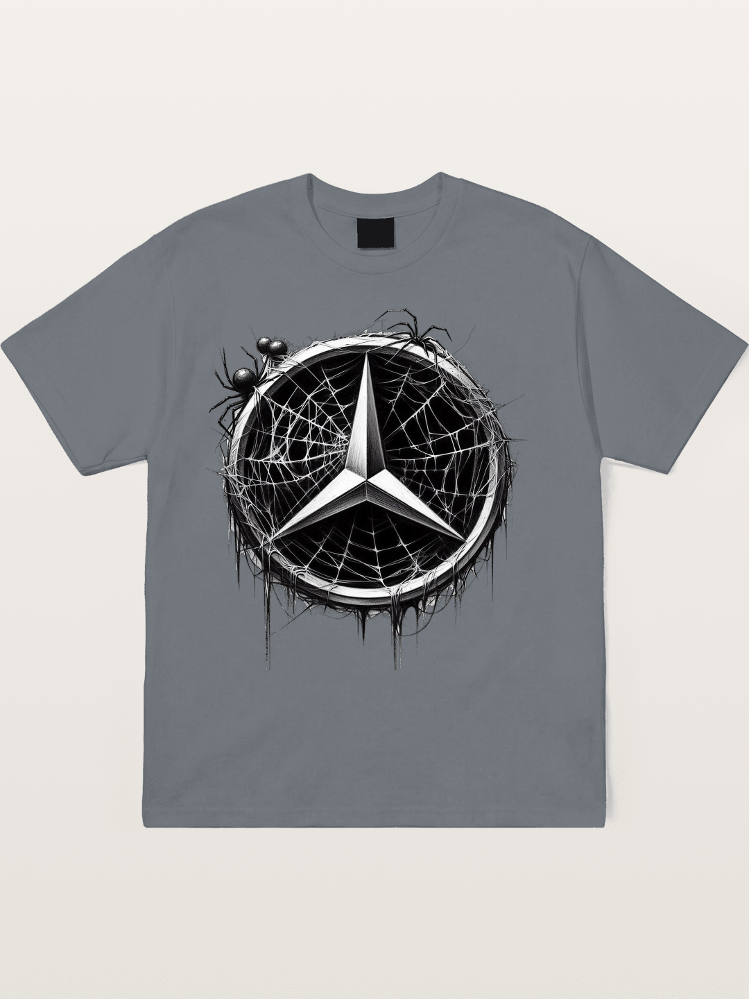 Mercedes Spider Web Logo Art Cotton T-shirt