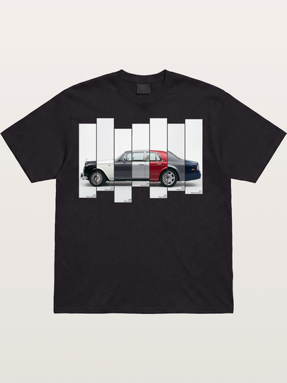 Multi-Color Rolls Royce Timeline Cotton T-shirt
