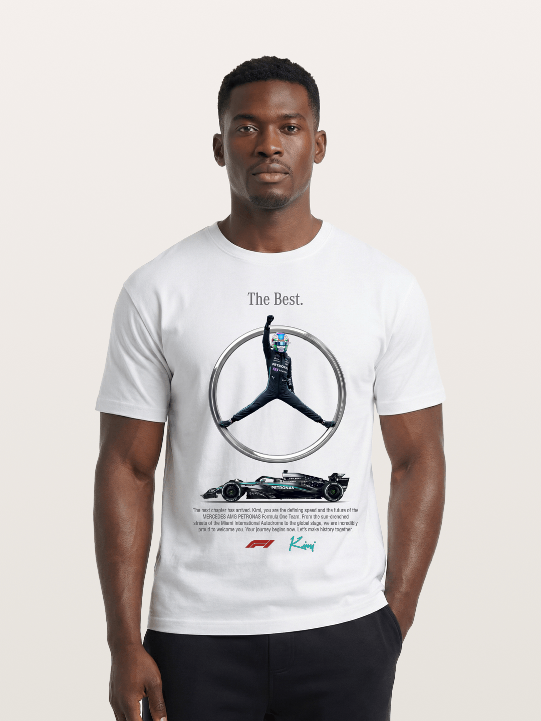 Kimi Mercedes Star Pose Cotton T-shirt