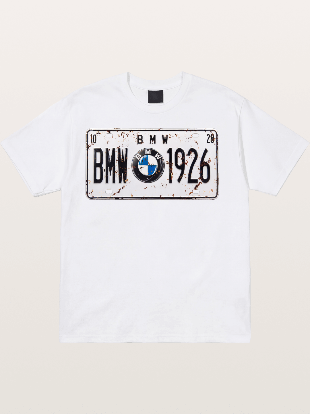 Vintage BMW License Plate Decor Cotton T-shirt