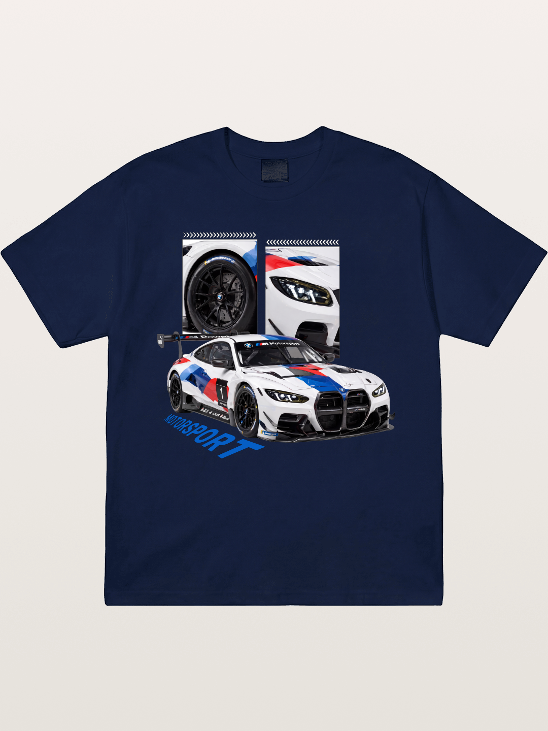BMW M4 GT Race Car Collage Gildan T-shirt