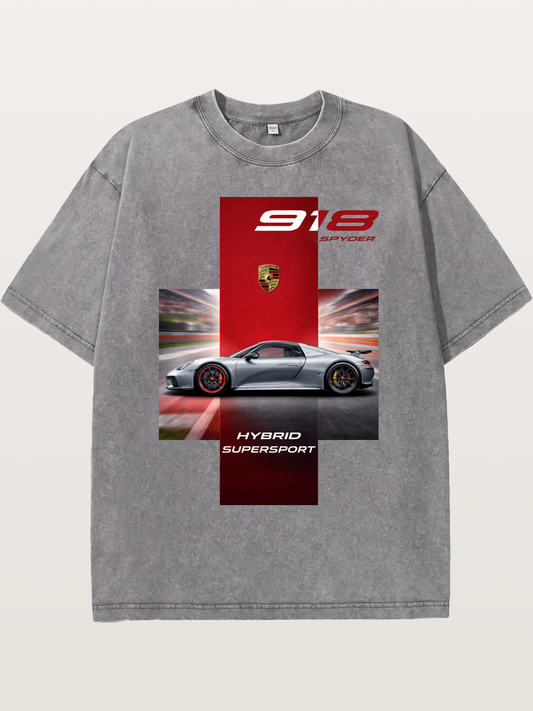 Porsche 918 Spyder Hybrid Supersport Washed T-shirt