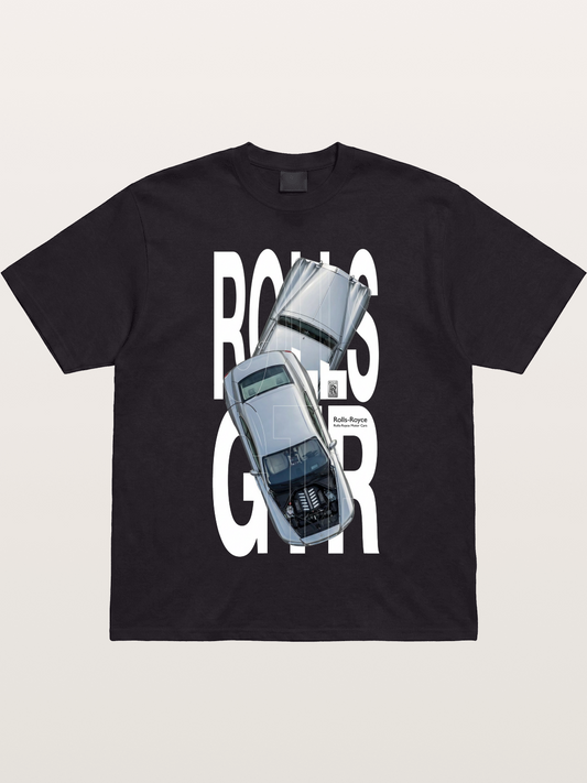 Silver Rolls Royce Overlay Print Gildan T-shirt