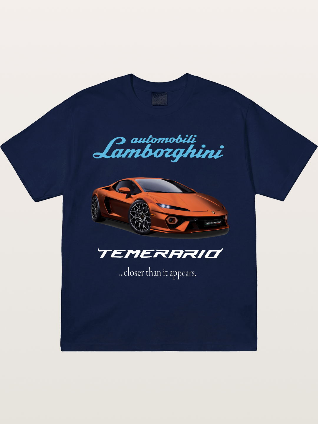Lamborghini Temerario Orange Sports Car Gildan T-shirt