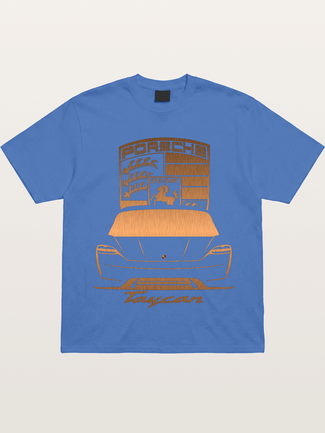 Porsche Taycan Copper Line Art Gildan T-shirt