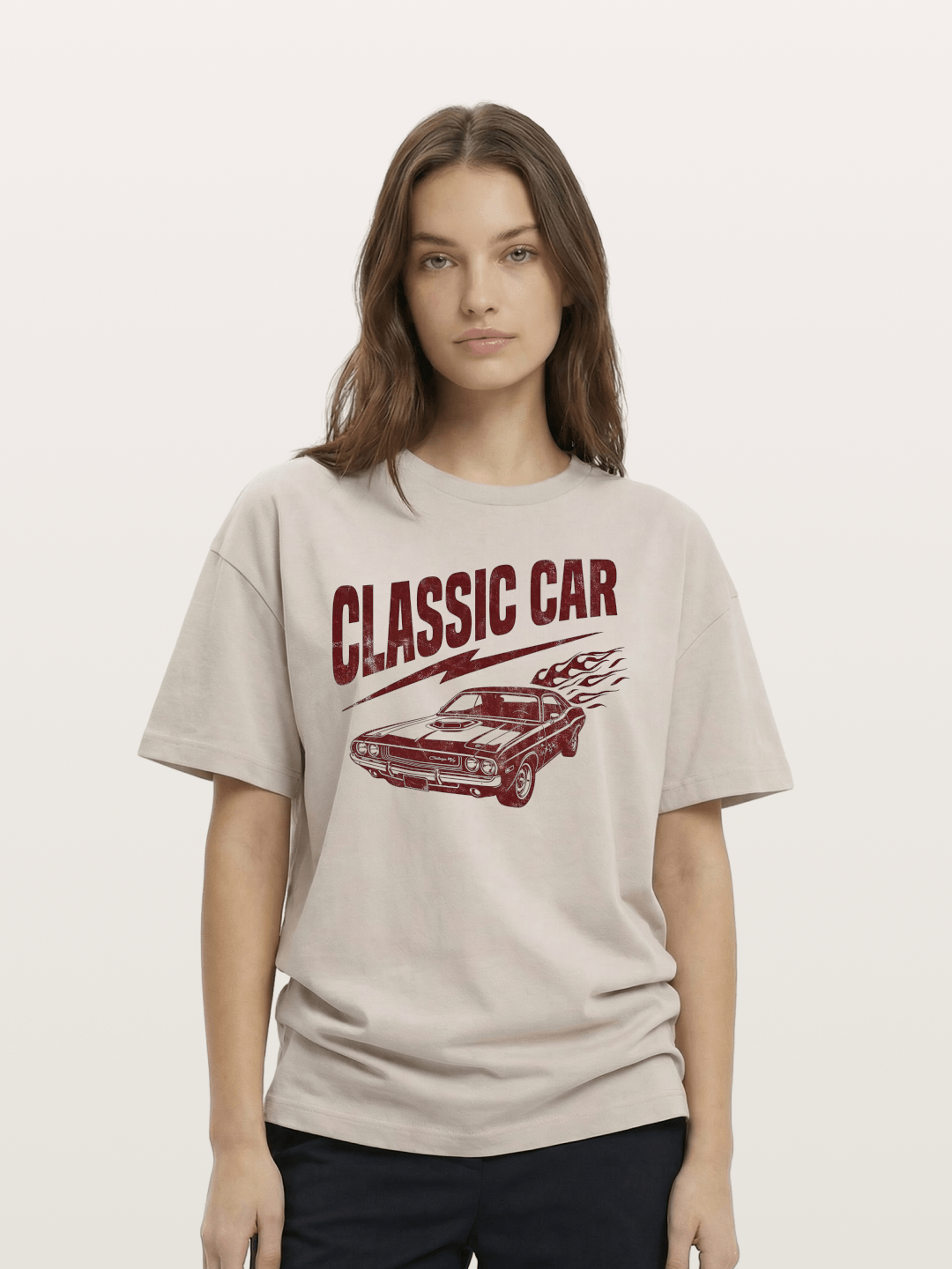 Classic Car Run Cotton T-shirt