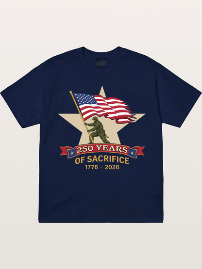 250 Years of Sacrifice Soldier Flag Gildan T-shirt