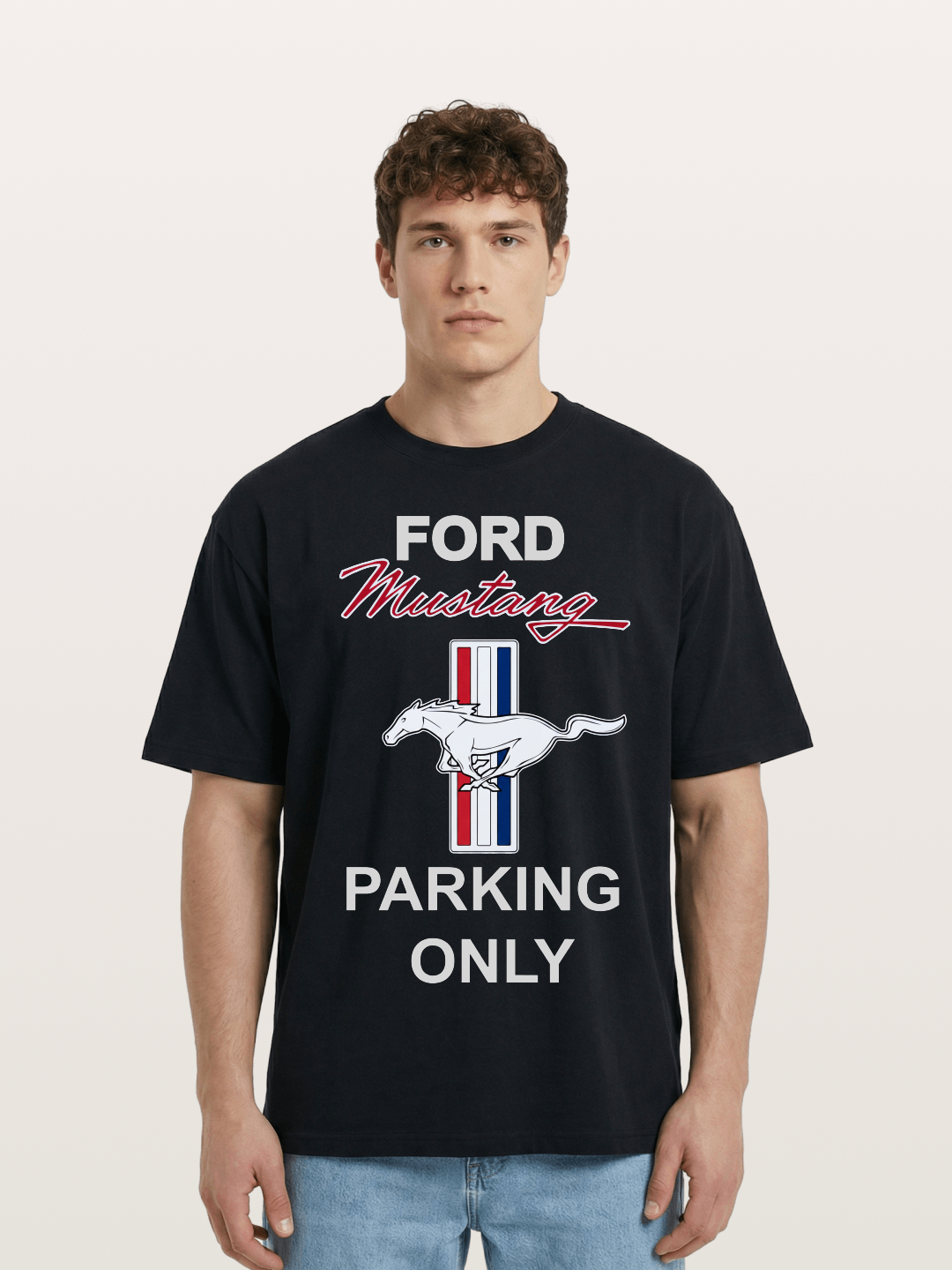 Ford Mustang Parking Only Sign Cotton T-shirt