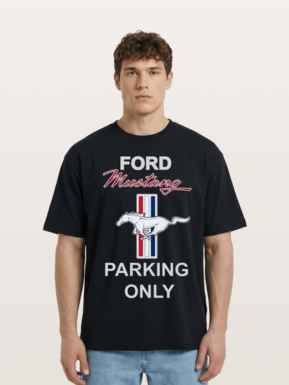 Ford Mustang Parking Only Sign Cotton T-shirt