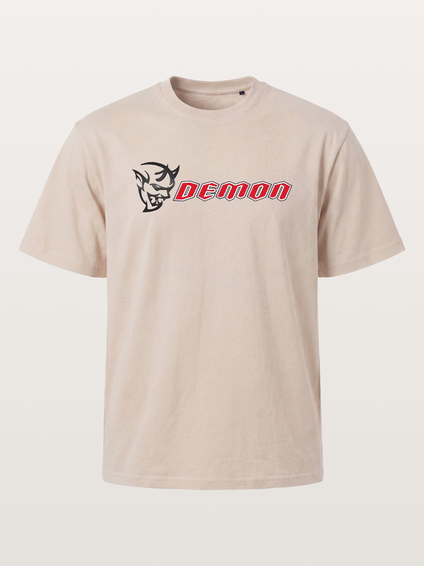 Demon Devil Head Letter Card Cotton T-shirt