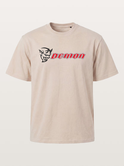 Demon Devil Head Letter Card Cotton T-shirt