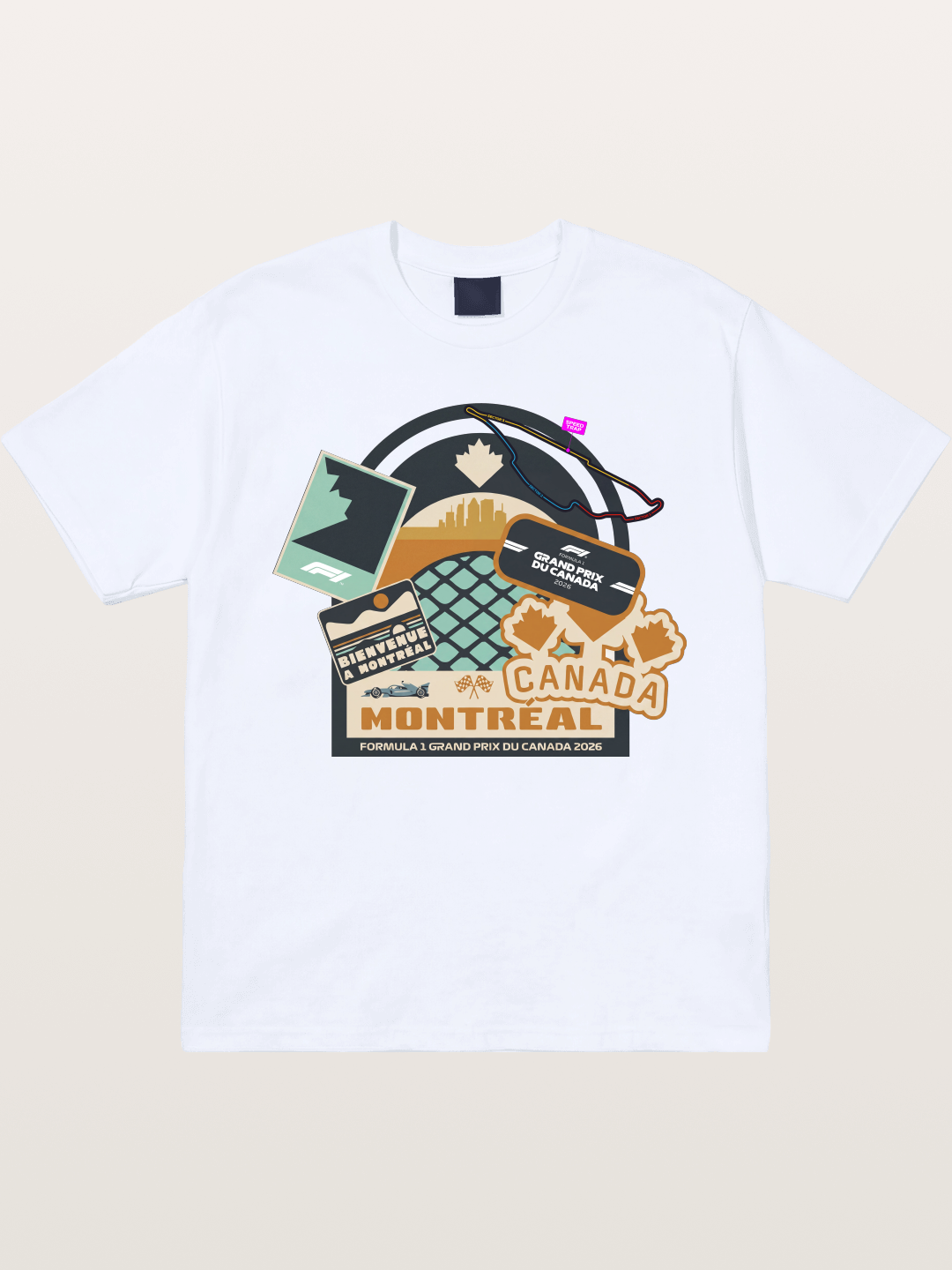 Montreal Canada GP 2026 Collage Gildan T-shirt