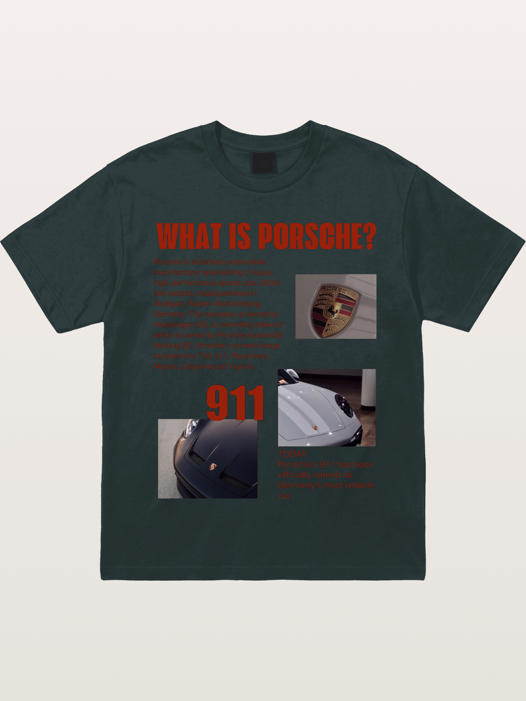 Porsche 911 Information Layout Gildan T-shirt