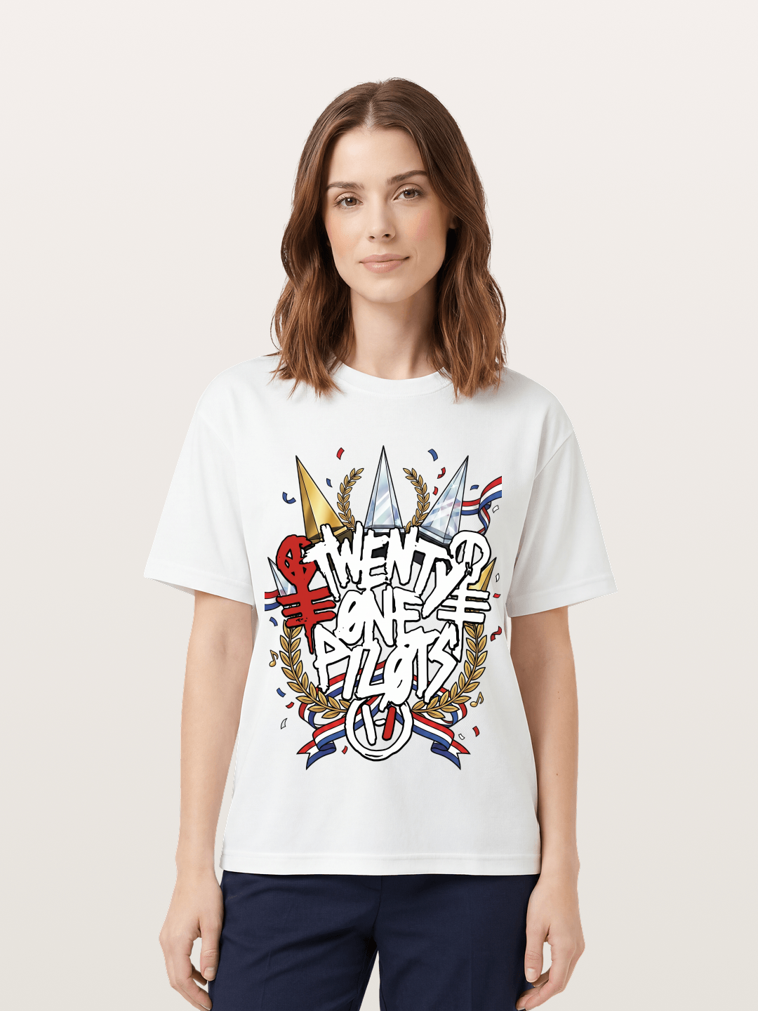 Twenty One Pilots Trophy Art Cotton T-shirt