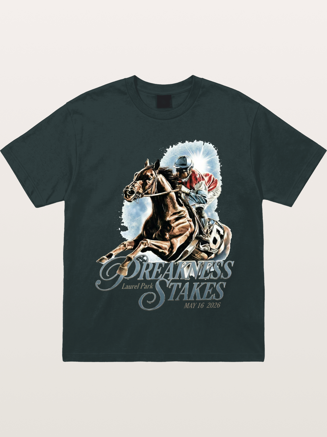 Preakness Stakes Jockey Poster Gildan T-shirt