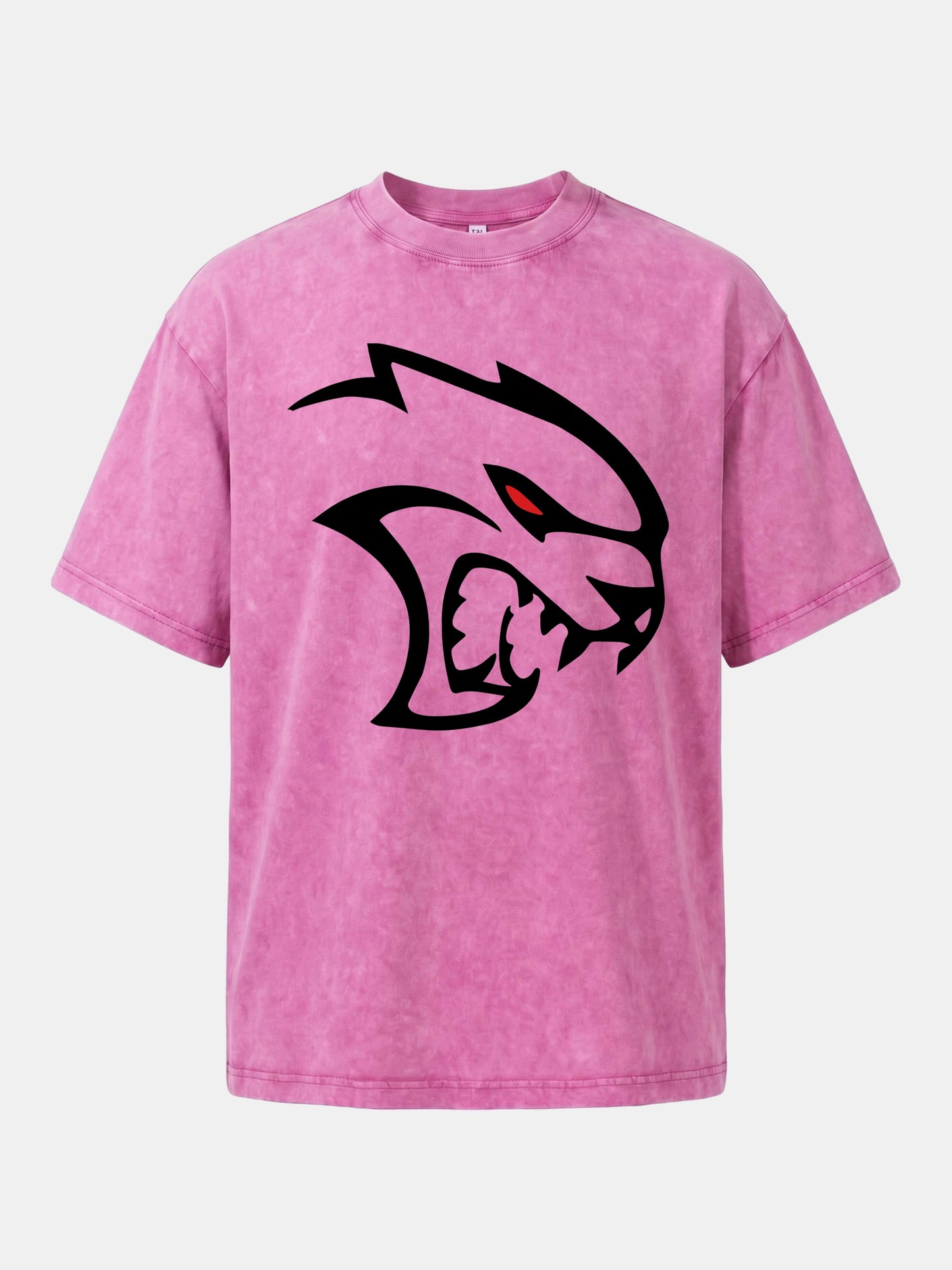 Hellcat Devil Face Silhouette Washed T-shirt