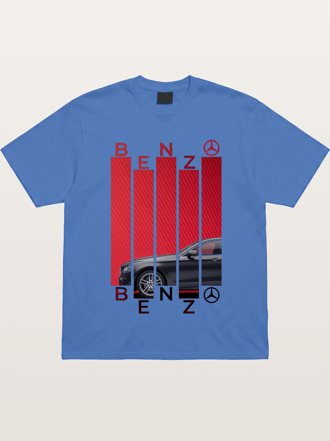 Benz Barcode Style Print Gildan T-shirt