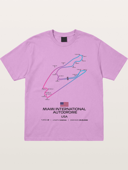 Miami Autodrome F1 Track Map Gildan T-shirt