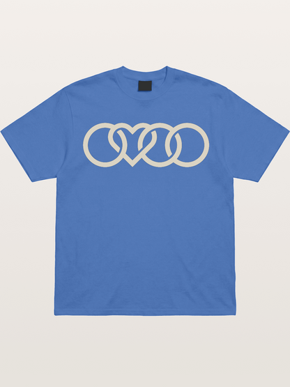 Audi Four Rings Heart Shape Gildan T-shirt