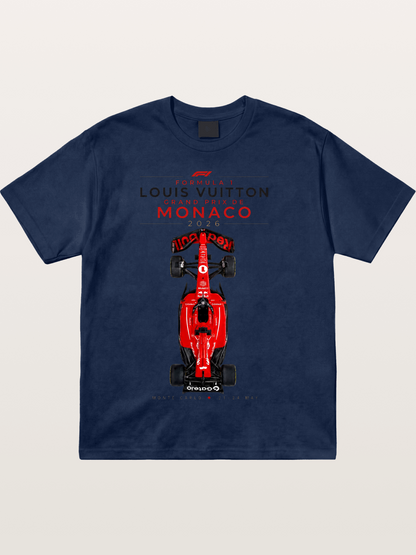 LV Monaco F1 Red Race Car Cotton T-shirt