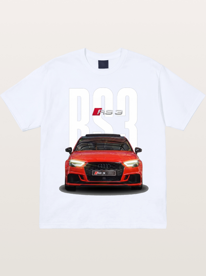 Audi RS3 Red Performance Sedan Gildan T-shirt