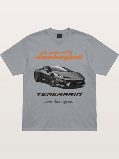 Lamborghini Temerario Grey Sports Car Gildan T-shirt