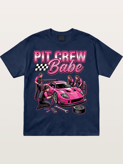 Pit Crew Babe Cotton T-shirt