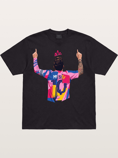 Messi No.10 Celebration Pose Cotton T-shirt