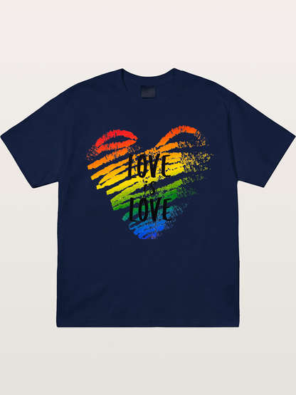 Love Is Love Rainbow Heart Art Gildan T-shirt