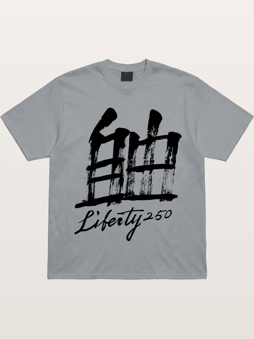 Liberty 250 Calligraphy Print-black Gildan T-shirt