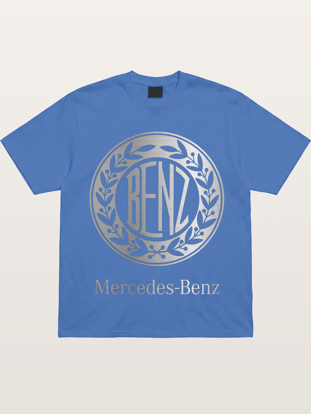 Benz Retro Lettermark Silver Texture Gildan T-shirt