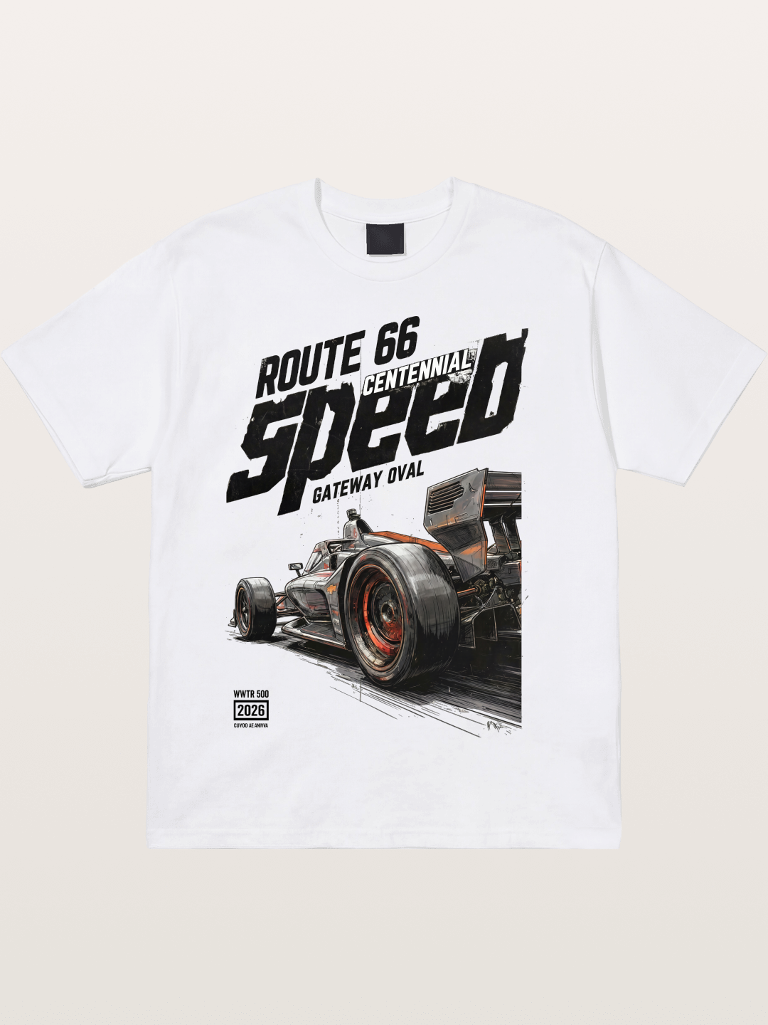 Grunge Speed IndyCar Art Cotton T-shirt