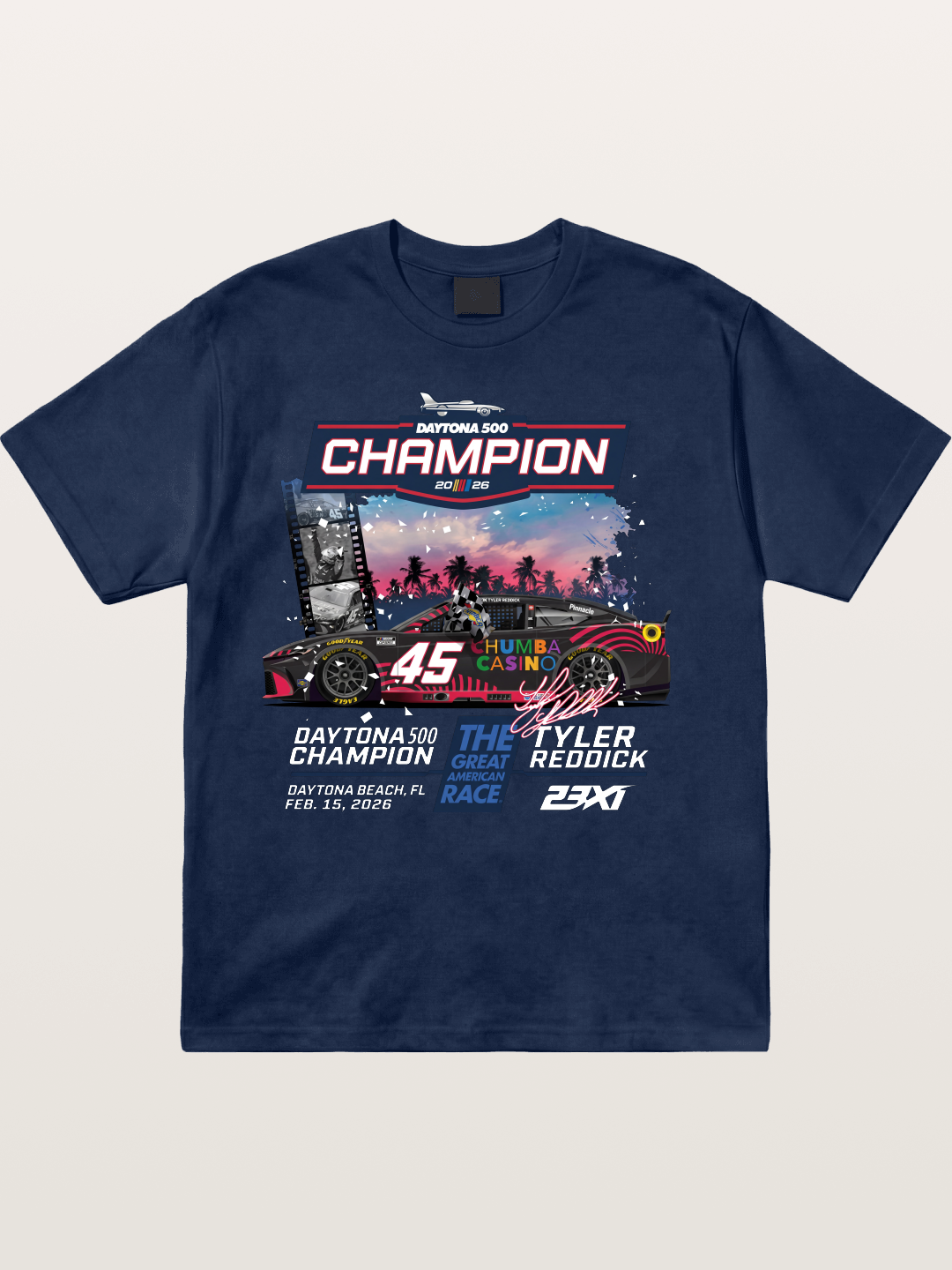 Tyler Reddick 45 Champion Car Art Cotton T-shirt