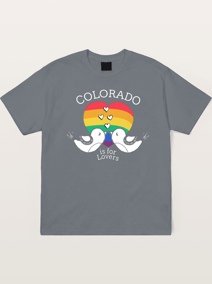 Colorado Trans Pride Heart Design Cotton T-shirt