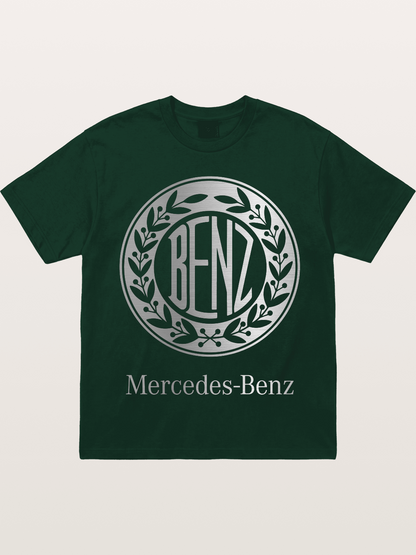 Benz Retro Lettermark Silver Texture Gildan T-shirt