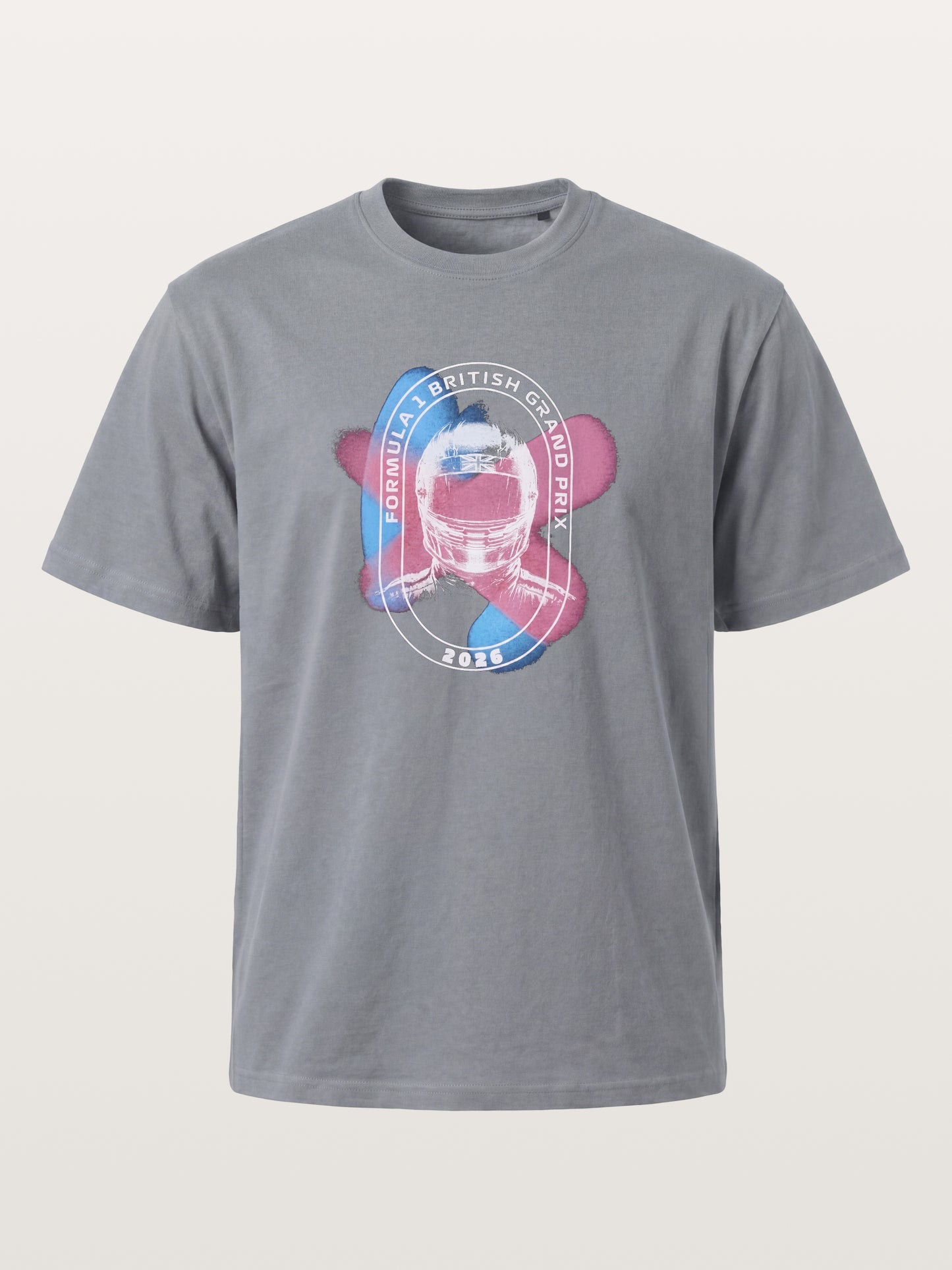 F1 British GP Union Jack Helmet Gildan T-shirt