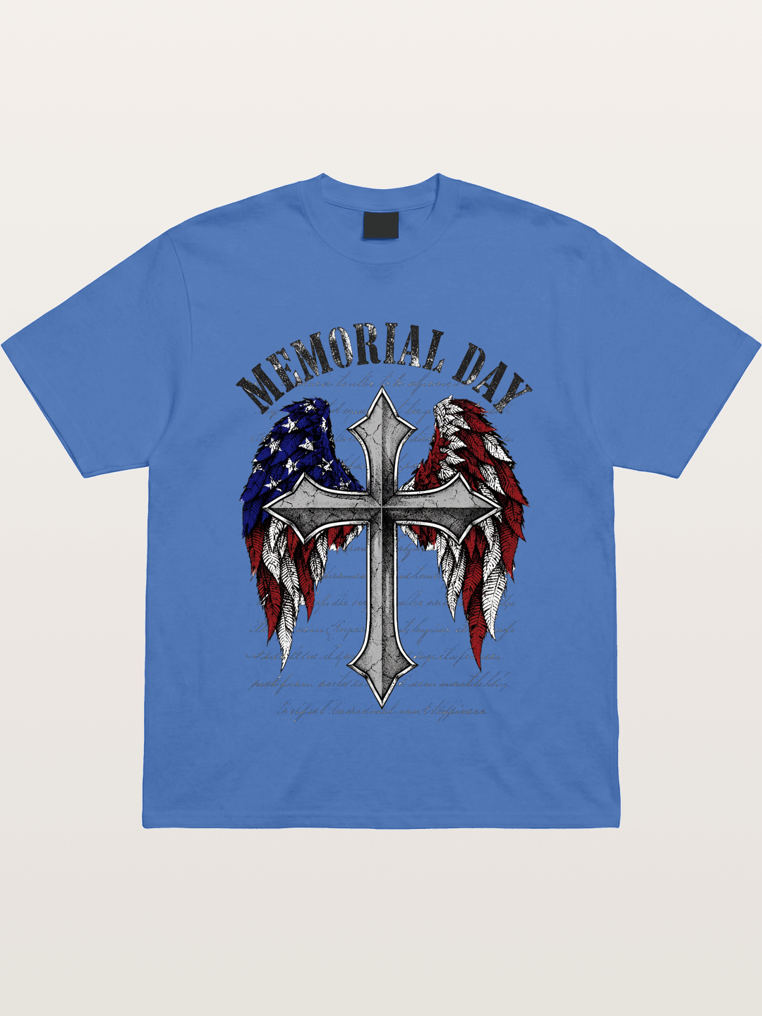 Memorial Day Cross Wings Art Gildan T-shirt