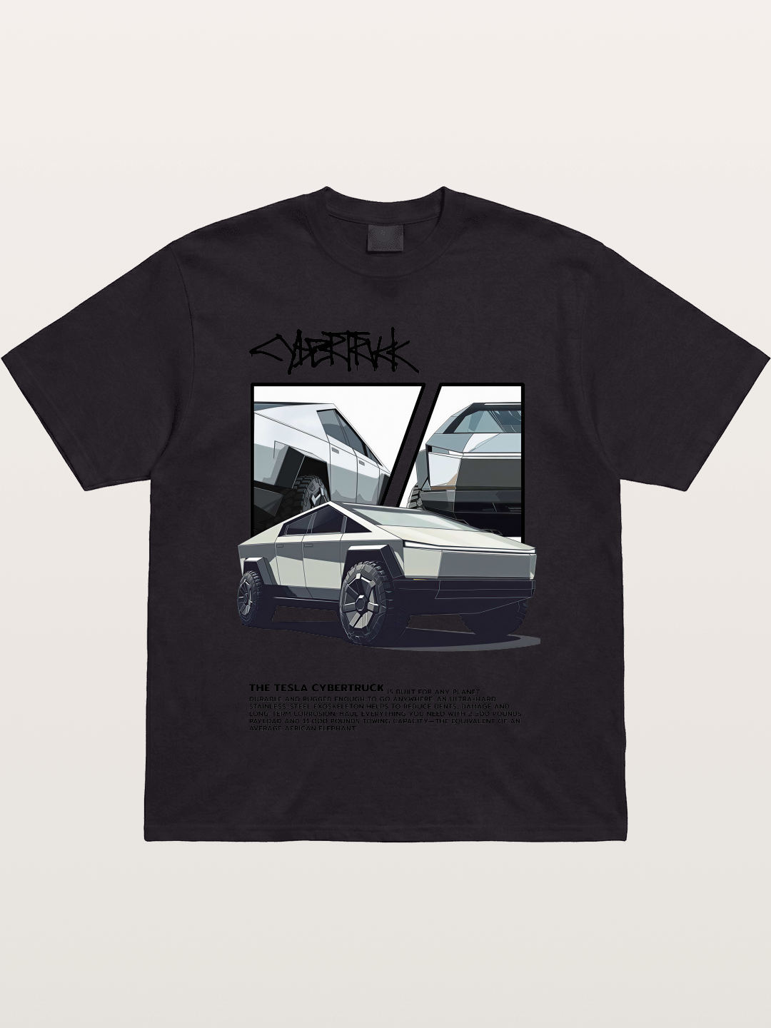 Tesla Cybertruck Poster Gildan T-shirt
