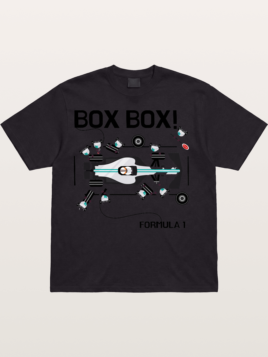 F1 Box Box Pit Stop Graphic Cotton T-shirt