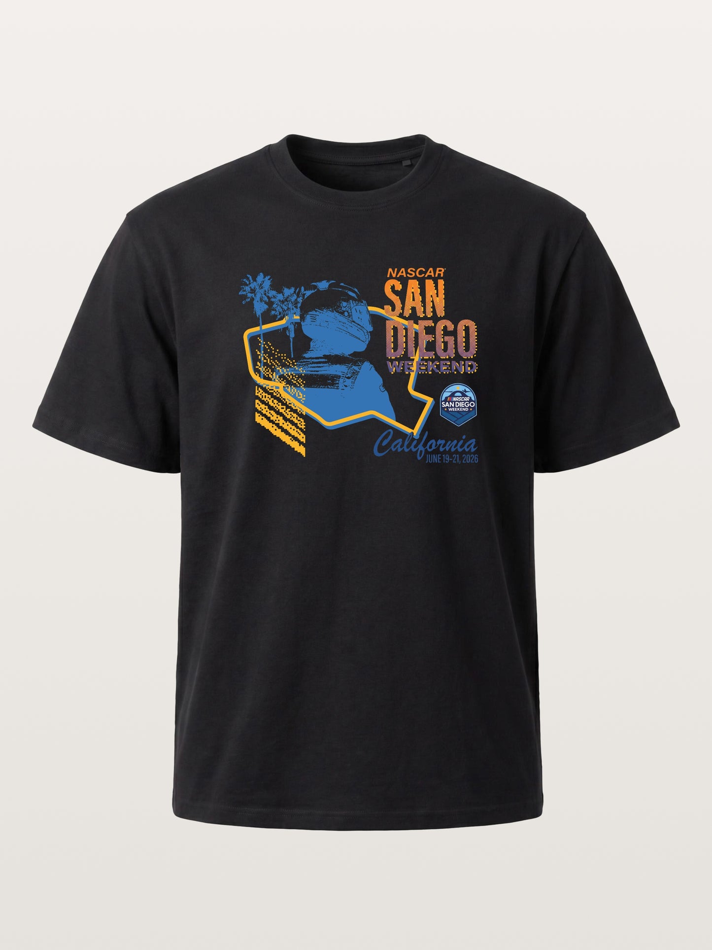 San Diego NASCAR Helmet Silhouette Gildan T-shirt