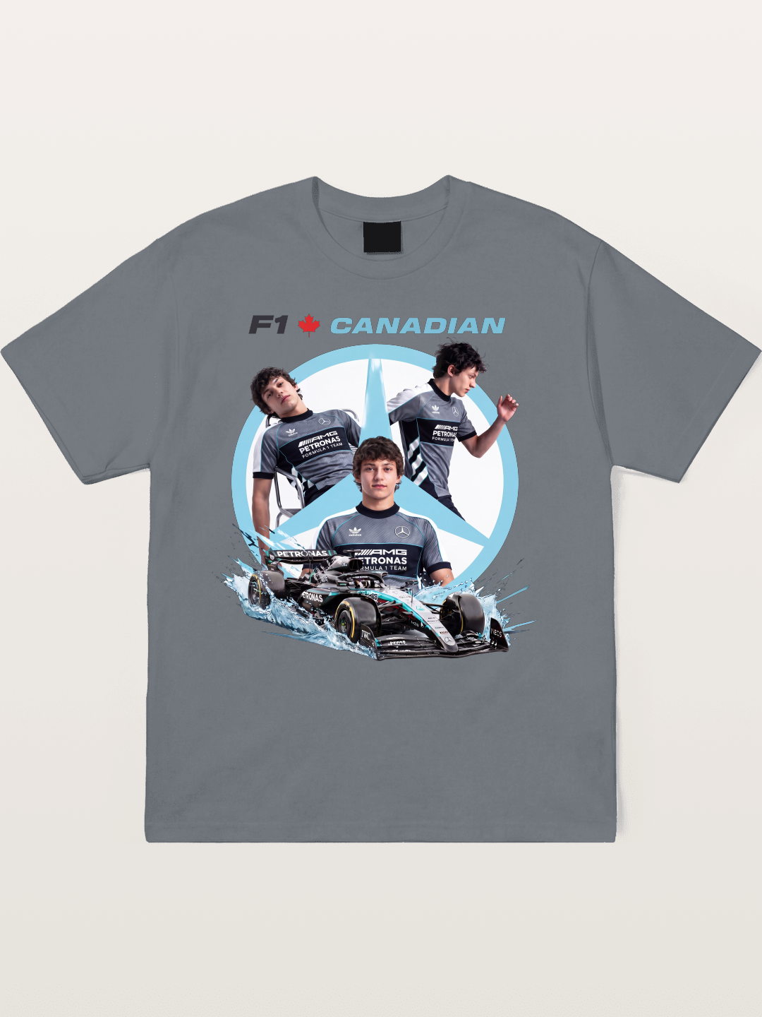 Canadian F1 Mercedes Racing Poster Cotton T-shirt