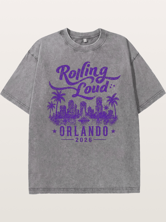 Rolling Loud Orlando 2026 Print Washed T-shirt