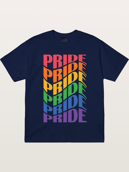 Repeated Pride Rainbow Gradient Design Gildan T-shirt