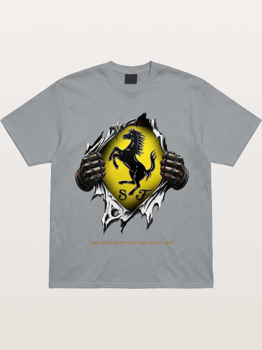 Ferrari Prancing Horse Tear Through Gildan T-shirt