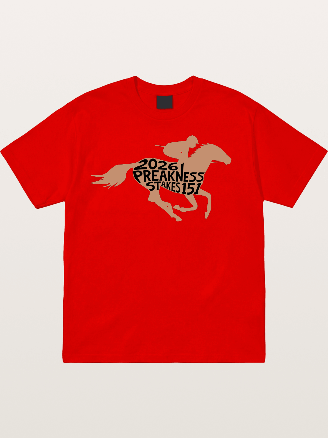 Preakness Stakes 151 Horse Silhouette Cotton T-shirt