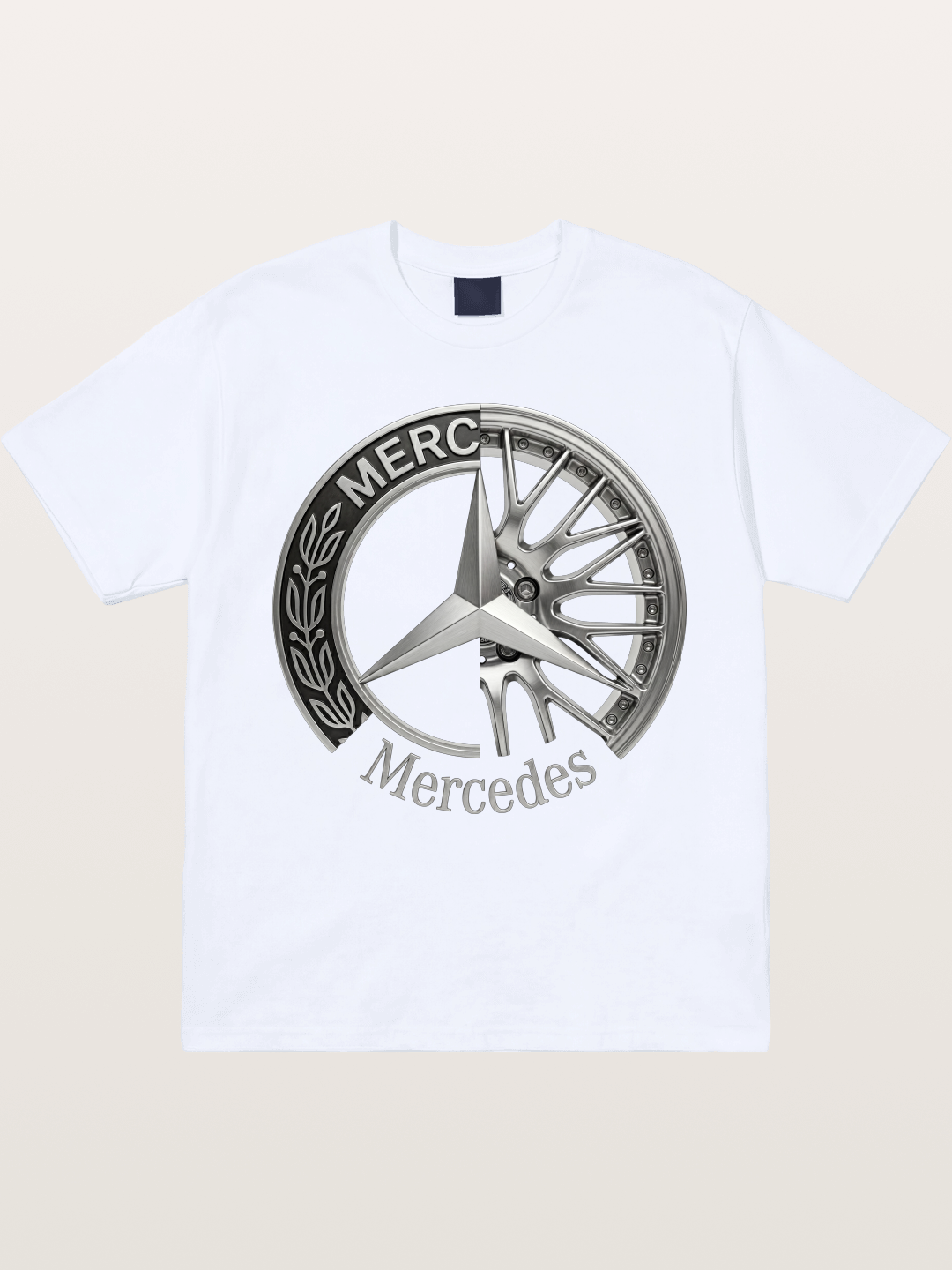 Mercedes Benz Wheel Emblem Art Gildan T-shirt