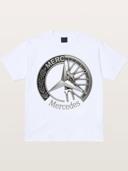 Mercedes Benz Wheel Emblem Art Gildan T-shirt