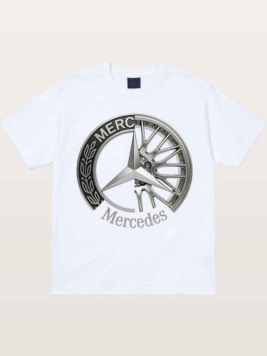 Mercedes Benz Wheel Emblem Art Gildan T-shirt