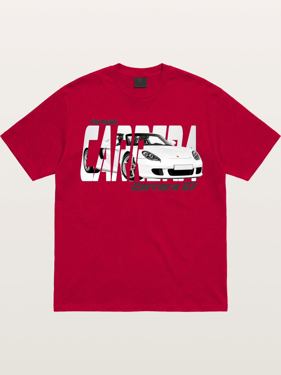 Porsche Carrera GT White Sticker Gildan T-shirt